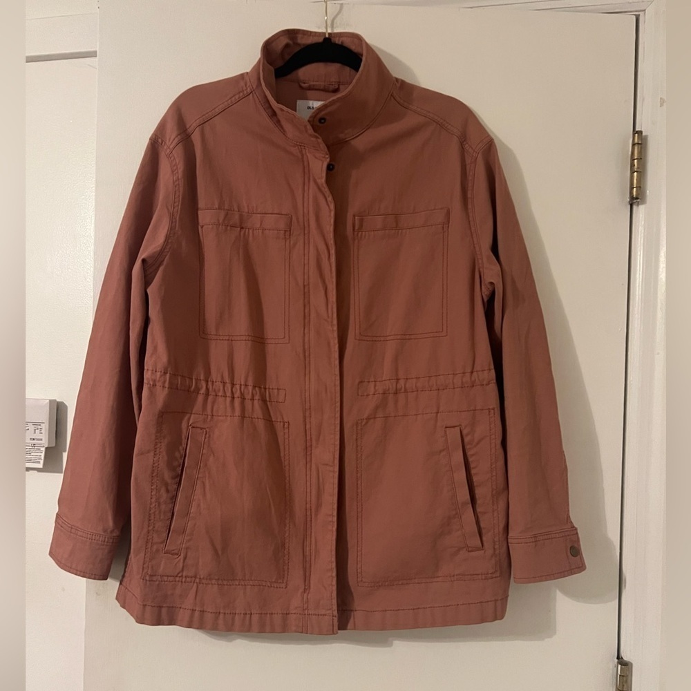 Old Navy Amelia Rose Soft Washed Canvas Utility Jacket Womens size Medium (H106)